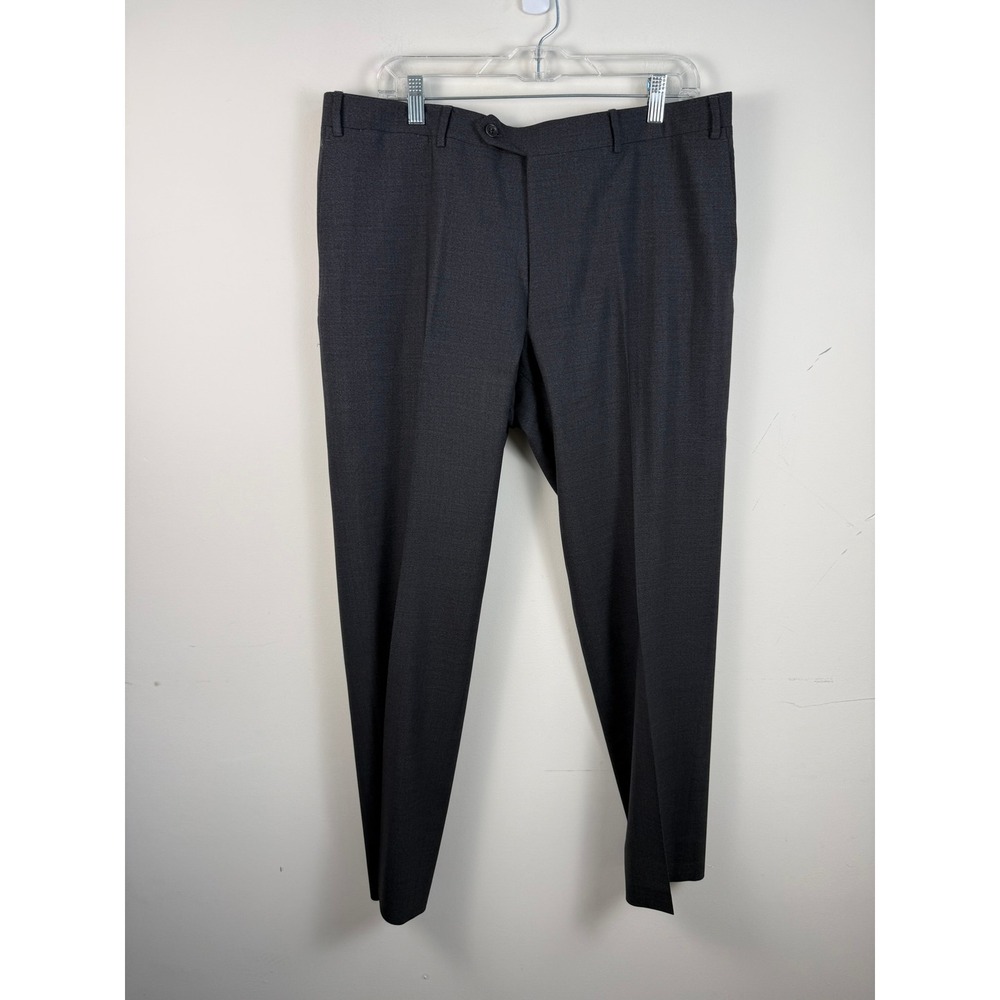 Canali Gray Wool Blend Flat Front Suit Dress Pants 37x31 Italy 73014 AA00101/112